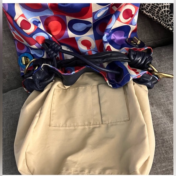 Coach Sateen Shoulder Bag Drawstring Hobo Satchel Handbag Coach Handbags Vintage - Picture 12 of 12